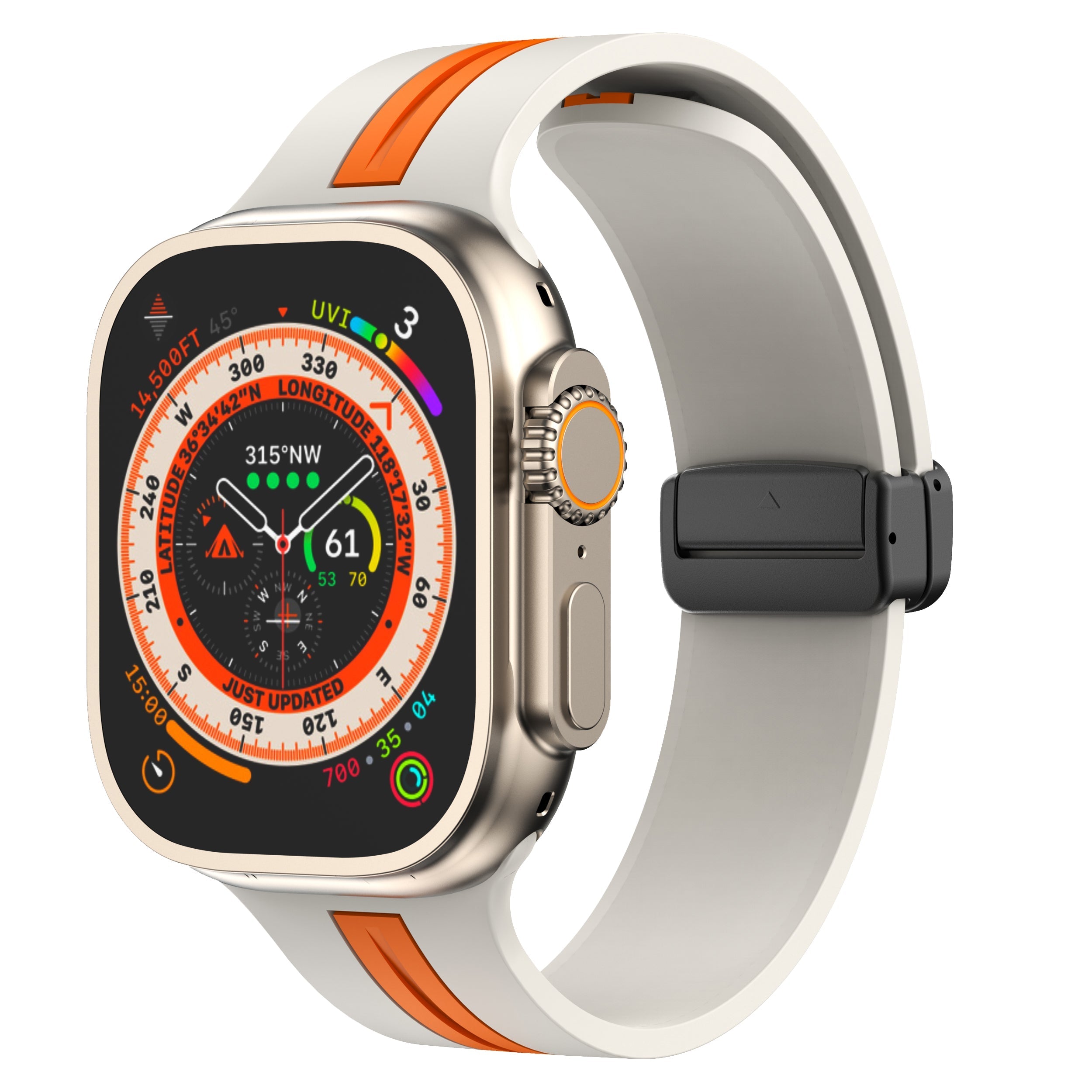 Apple Watch Double Color Magnetic Folding Buckle (LXMM-012)