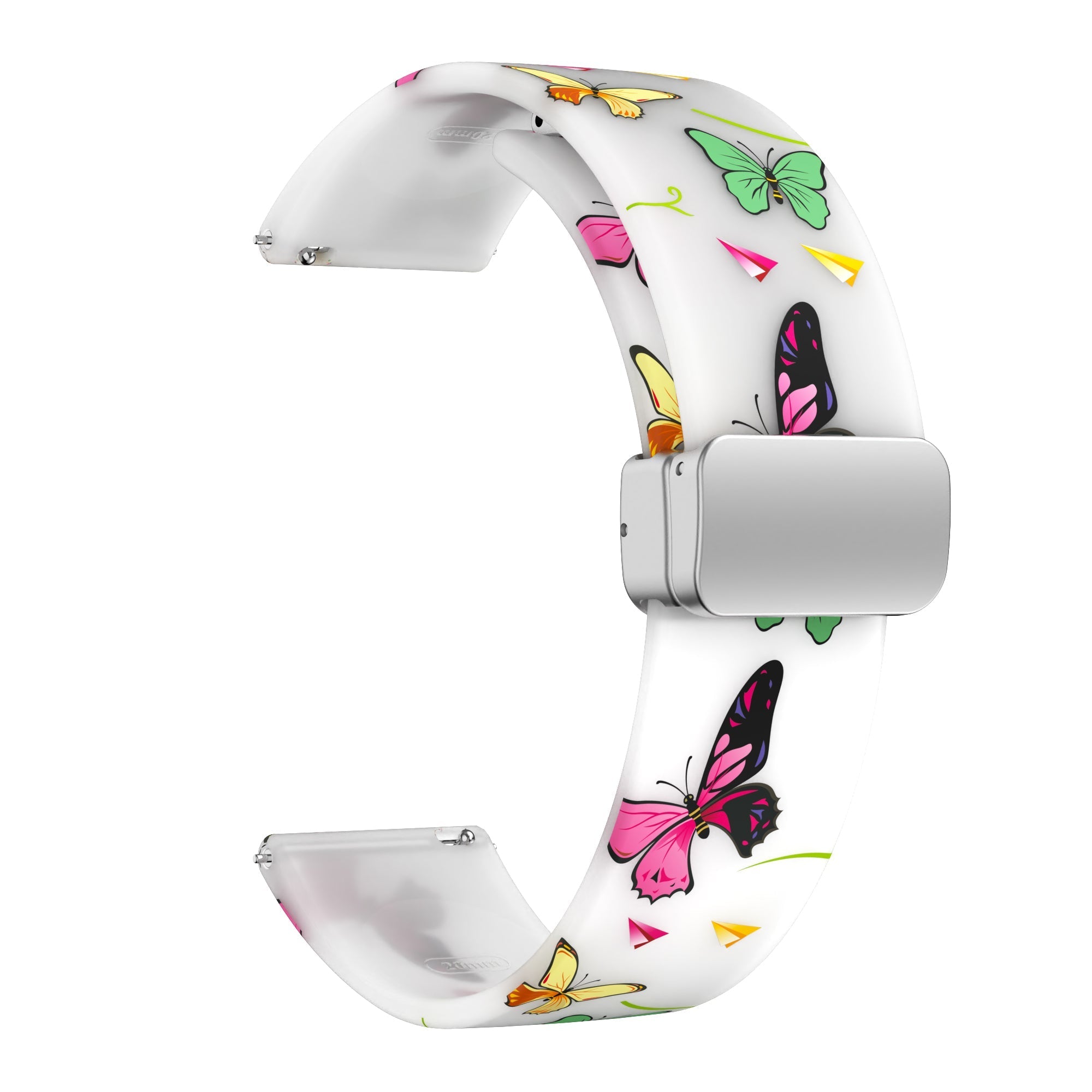 20 mm Quick Release Printed Silicone watch straps for Samsung with Magnetic Buckle (LXMM-021)
