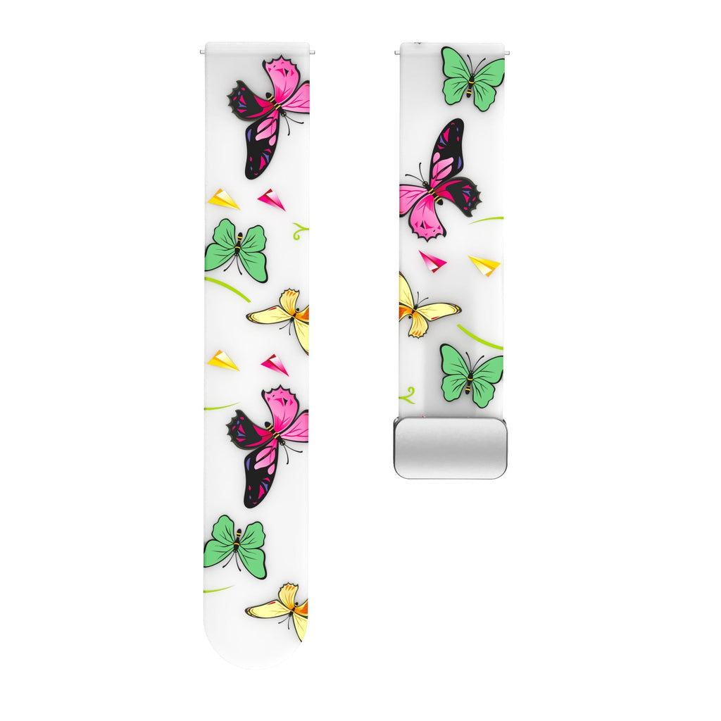 20 mm Quick Release Printed Silicone watch straps for Samsung with Magnetic Buckle (LXMM-021)