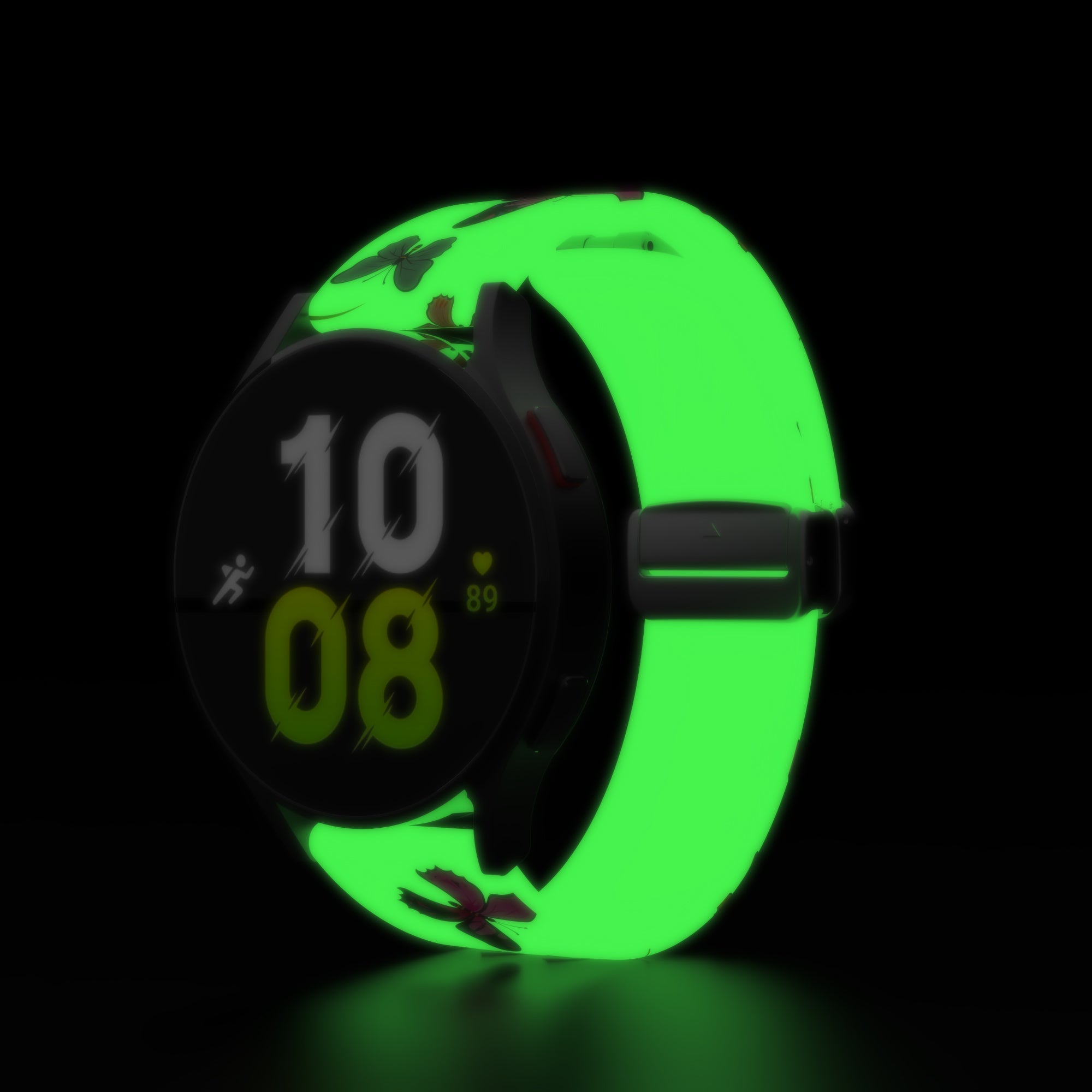 20 mm Quick Release Printed Silicone watch straps for Samsung with Magnetic Buckle (LXMM-021)