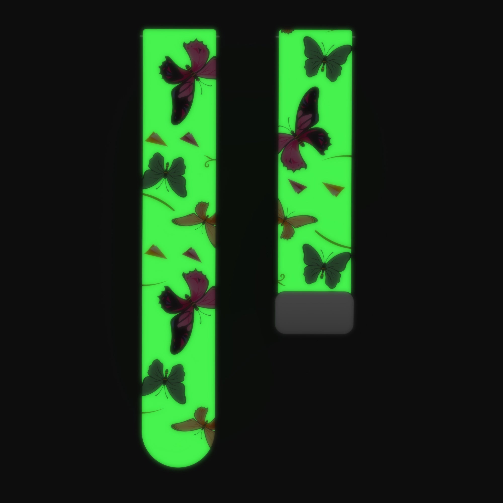 20 mm Quick Release Printed Silicone watch straps for Samsung with Magnetic Buckle (LXMM-021)