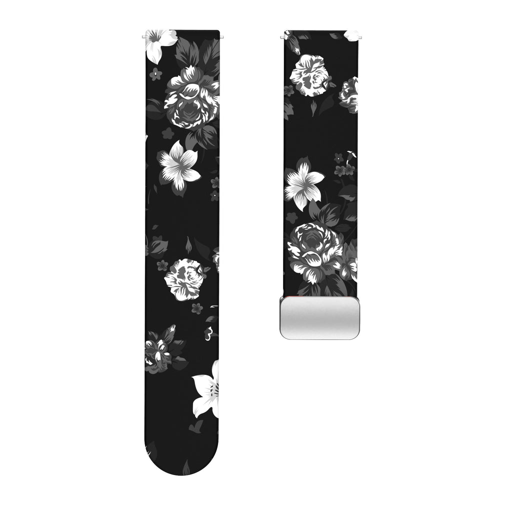 20 mm Quick Release Printed Silicone watch straps for Samsung with Magnetic Buckle (LXMM-021)
