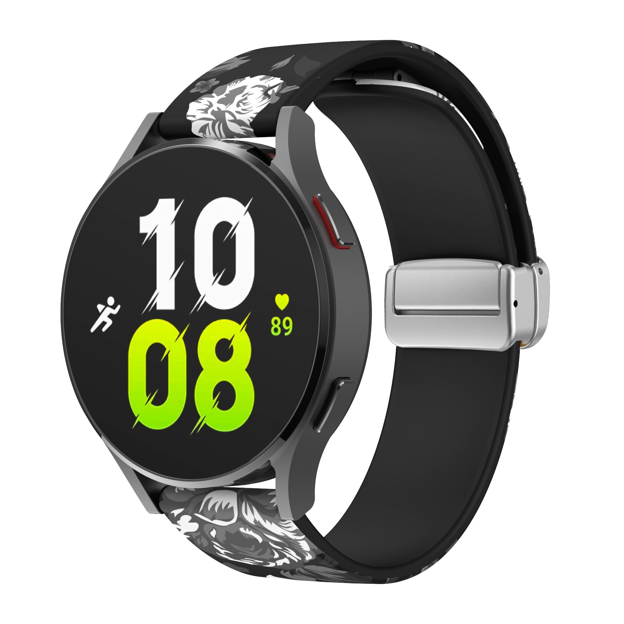 20 mm Quick Release Printed Silicone watch straps for Samsung with Magnetic Buckle (LXMM-021)