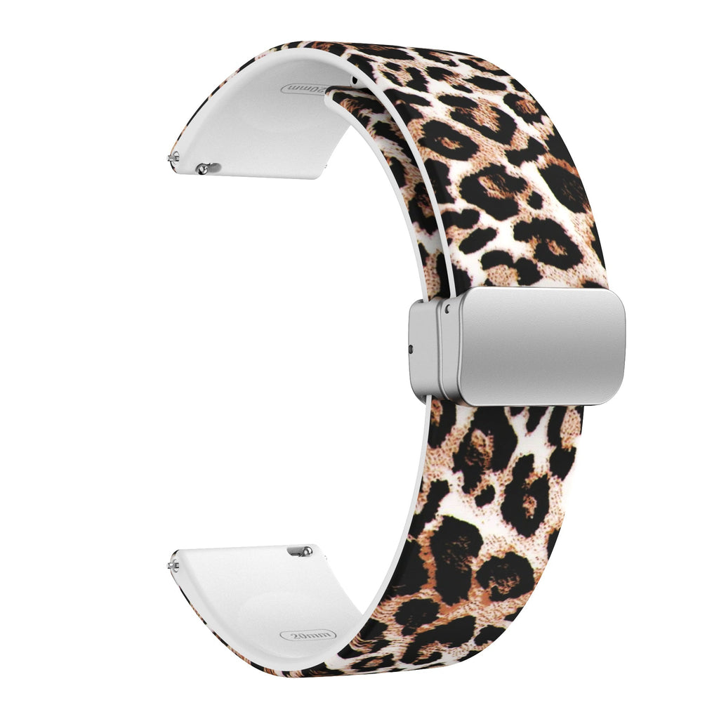 20 mm Quick Release Printed Silicone watch straps for Samsung with Magnetic Buckle (LXMM-021)