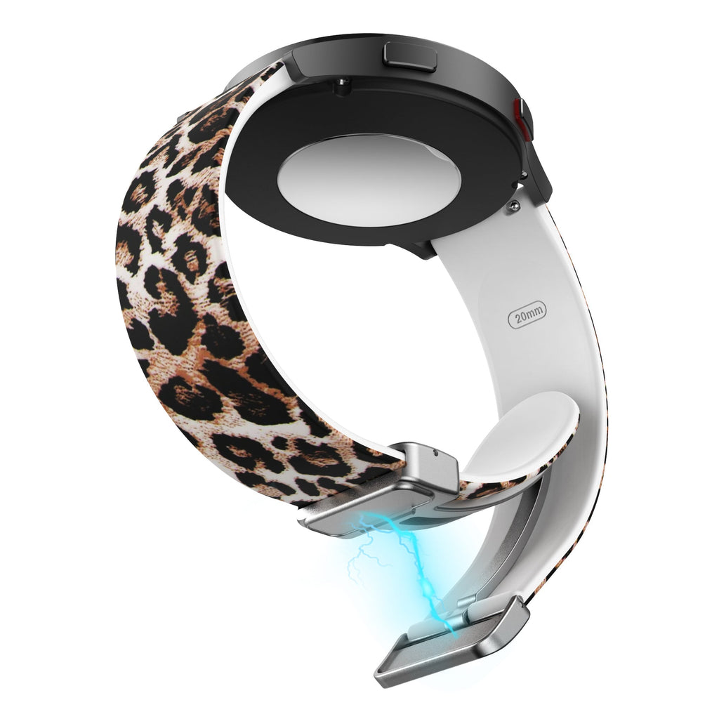 20 mm Quick Release Printed Silicone watch straps for Samsung with Magnetic Buckle (LXMM-021)