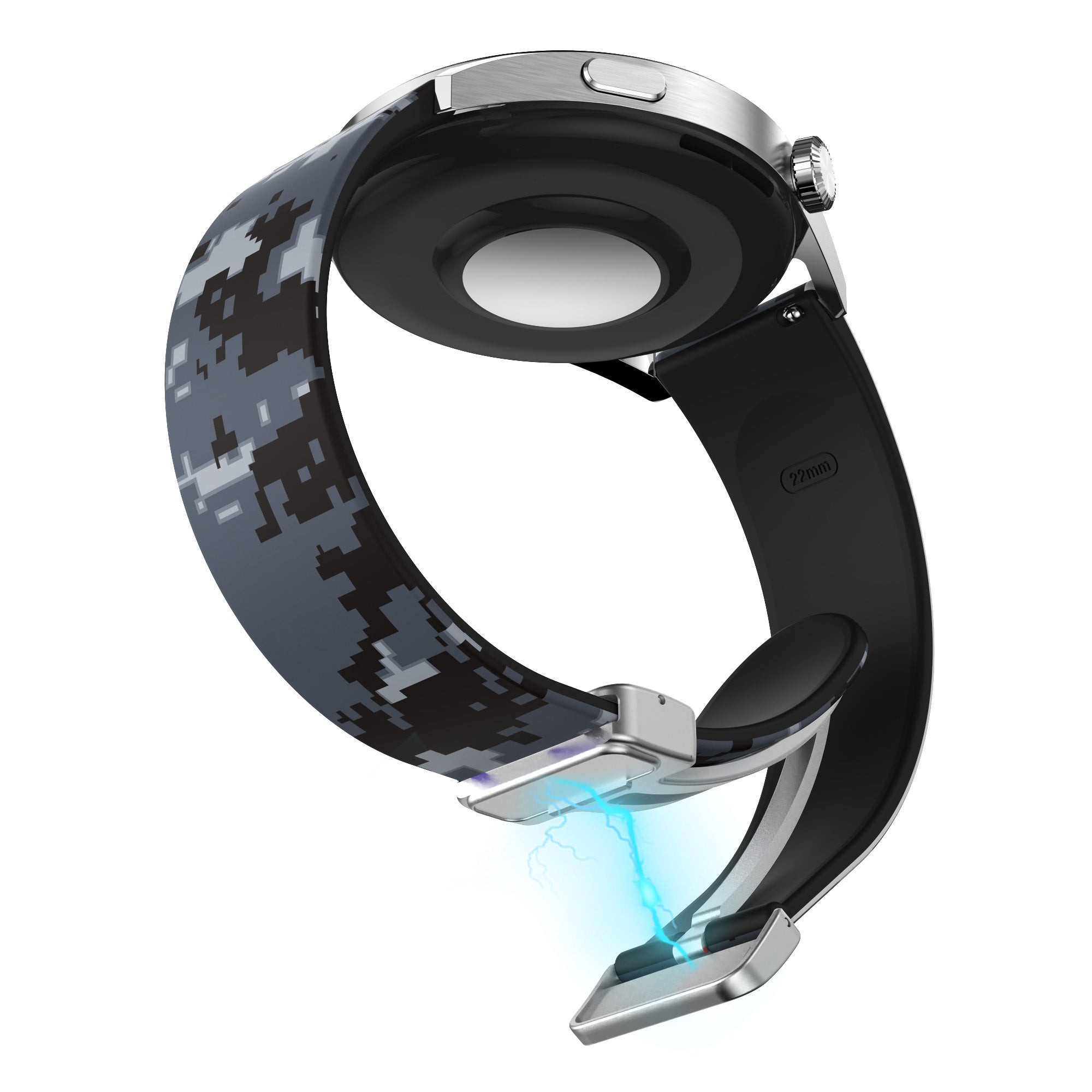 20 mm Quick Release Printed Silicone watch straps for Samsung with Magnetic Buckle (LXMM-021)