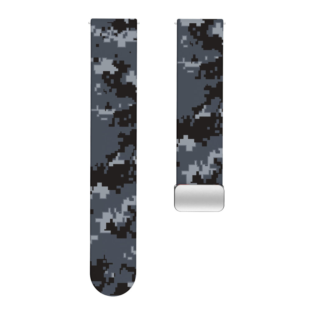 20 mm Quick Release Printed Silicone watch straps for Samsung with Magnetic Buckle (LXMM-021)