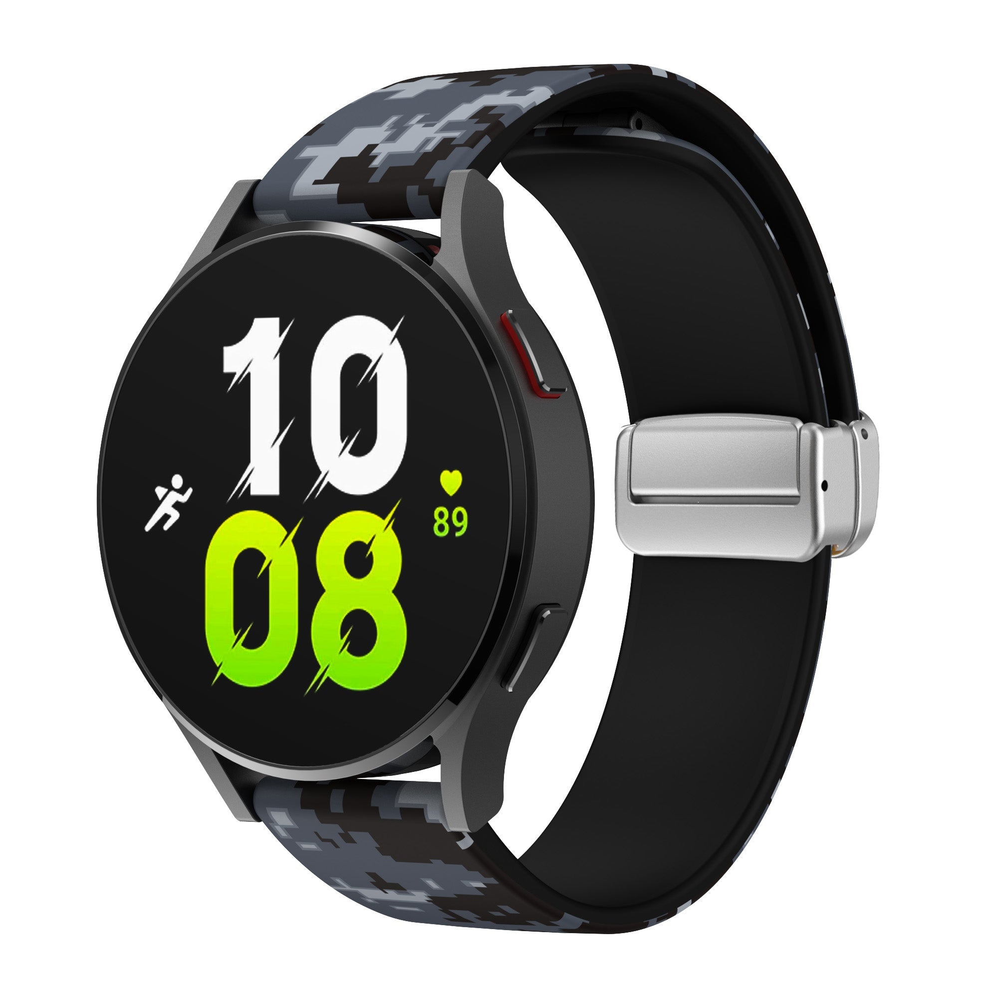 20 mm Quick Release Printed Silicone watch straps for Samsung with Magnetic Buckle (LXMM-021)