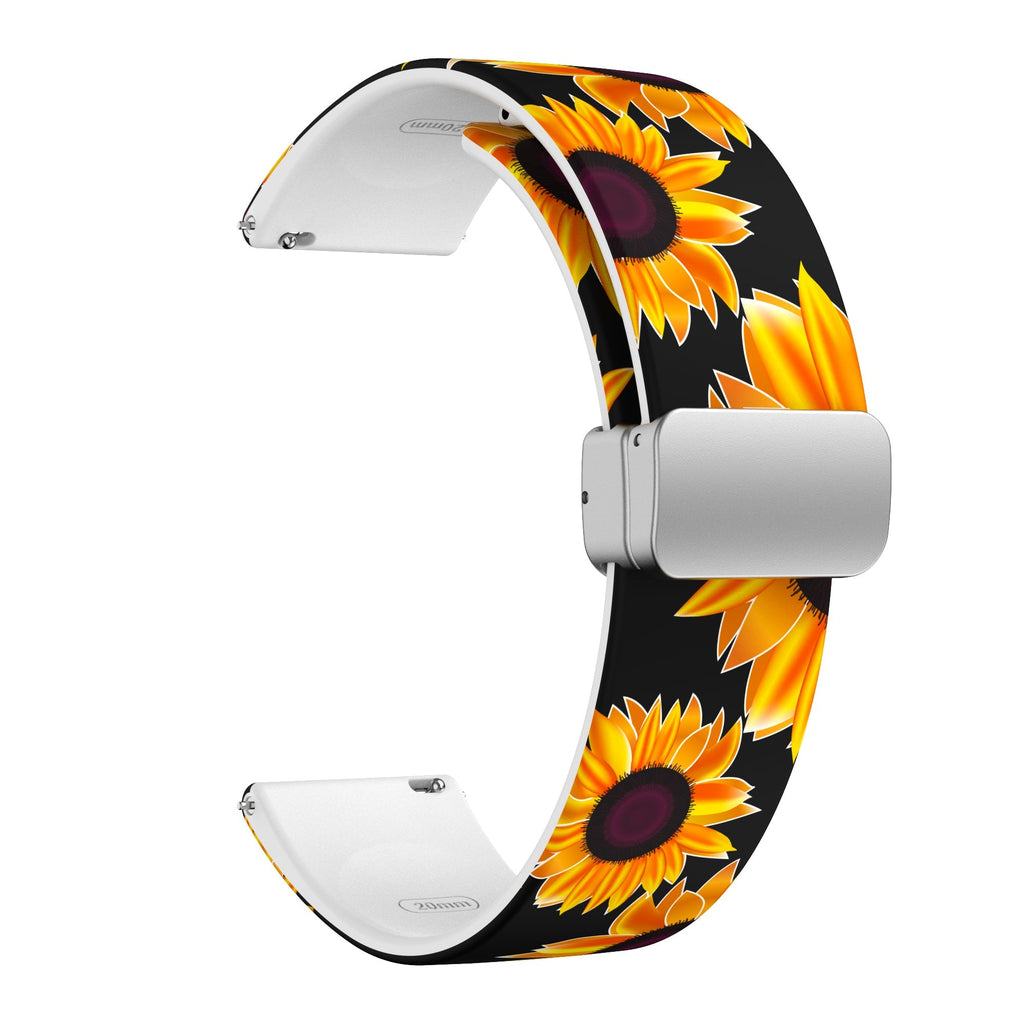20 mm Quick Release Printed Silicone watch straps for Samsung with Magnetic Buckle (LXMM-021)