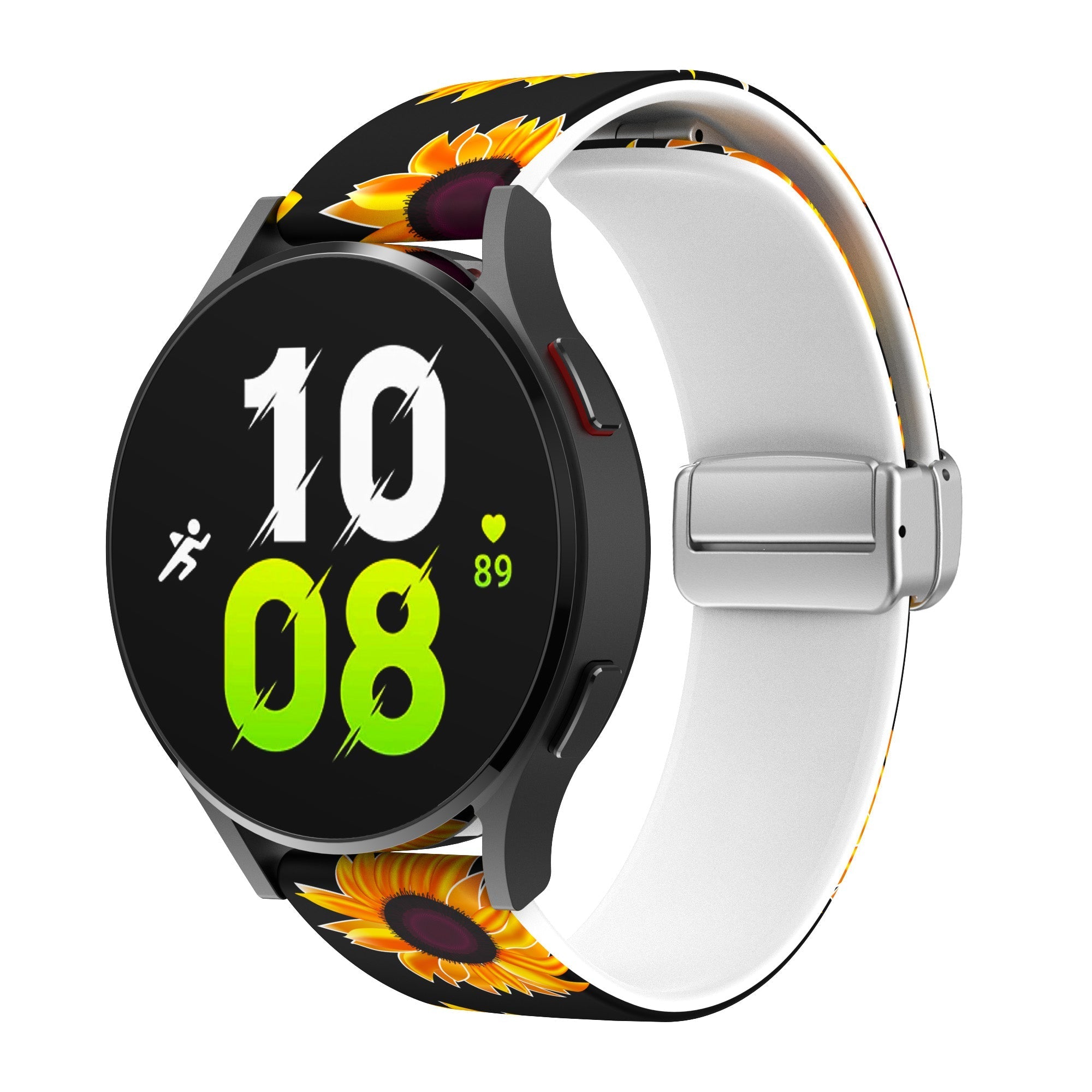 20 mm Quick Release Printed Silicone watch straps for Samsung with Magnetic Buckle (LXMM-021)