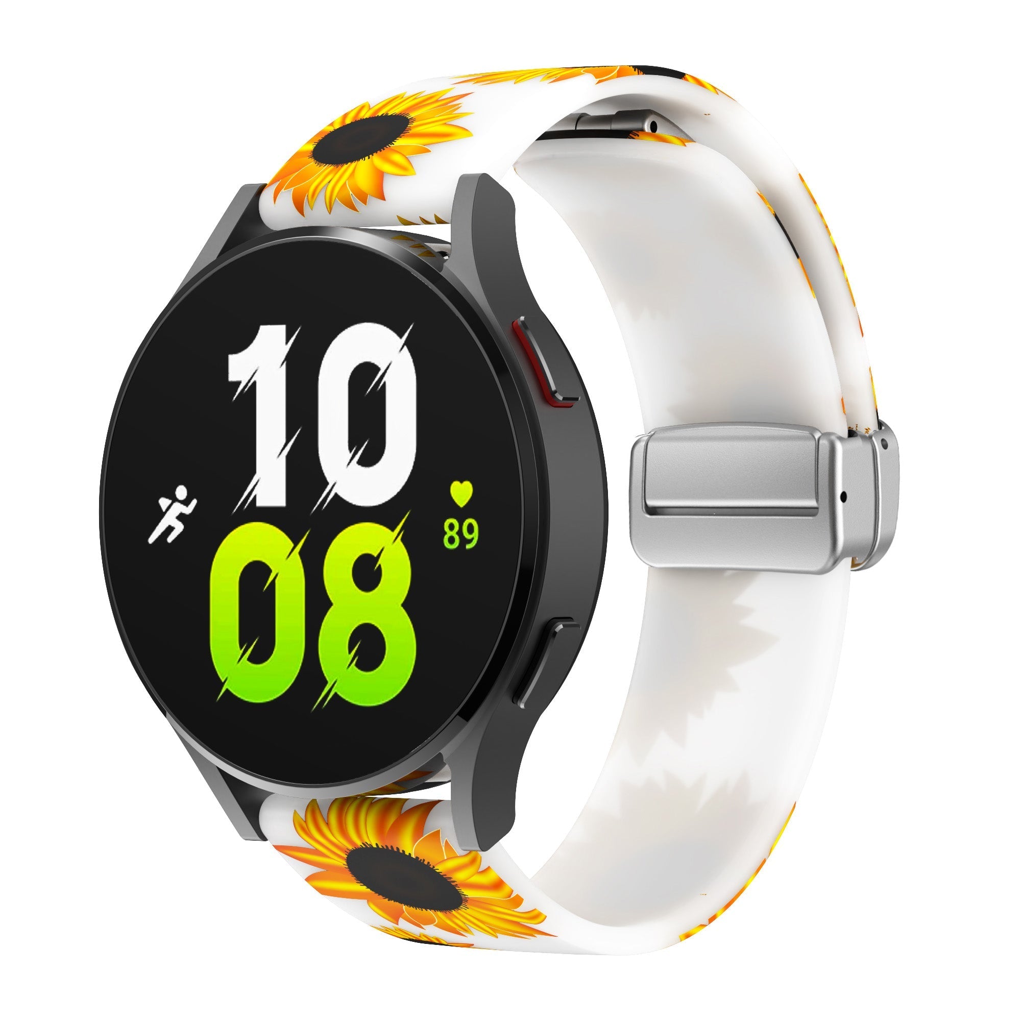 20 mm Quick Release Printed Silicone watch straps for Samsung with Magnetic Buckle (LXMM-021)