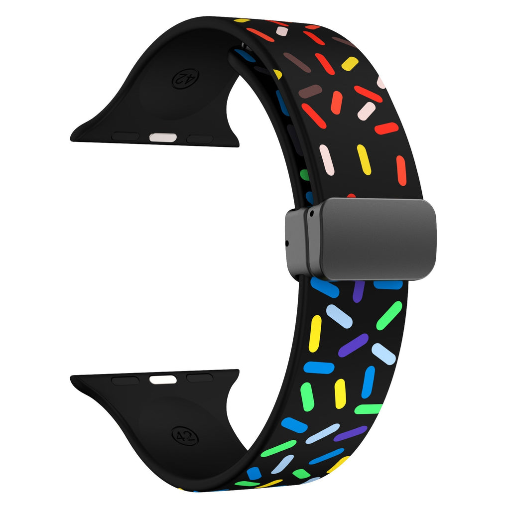 Apple Watch Sports Rainbow Magnetic Folding Buckle (LXMM-024)