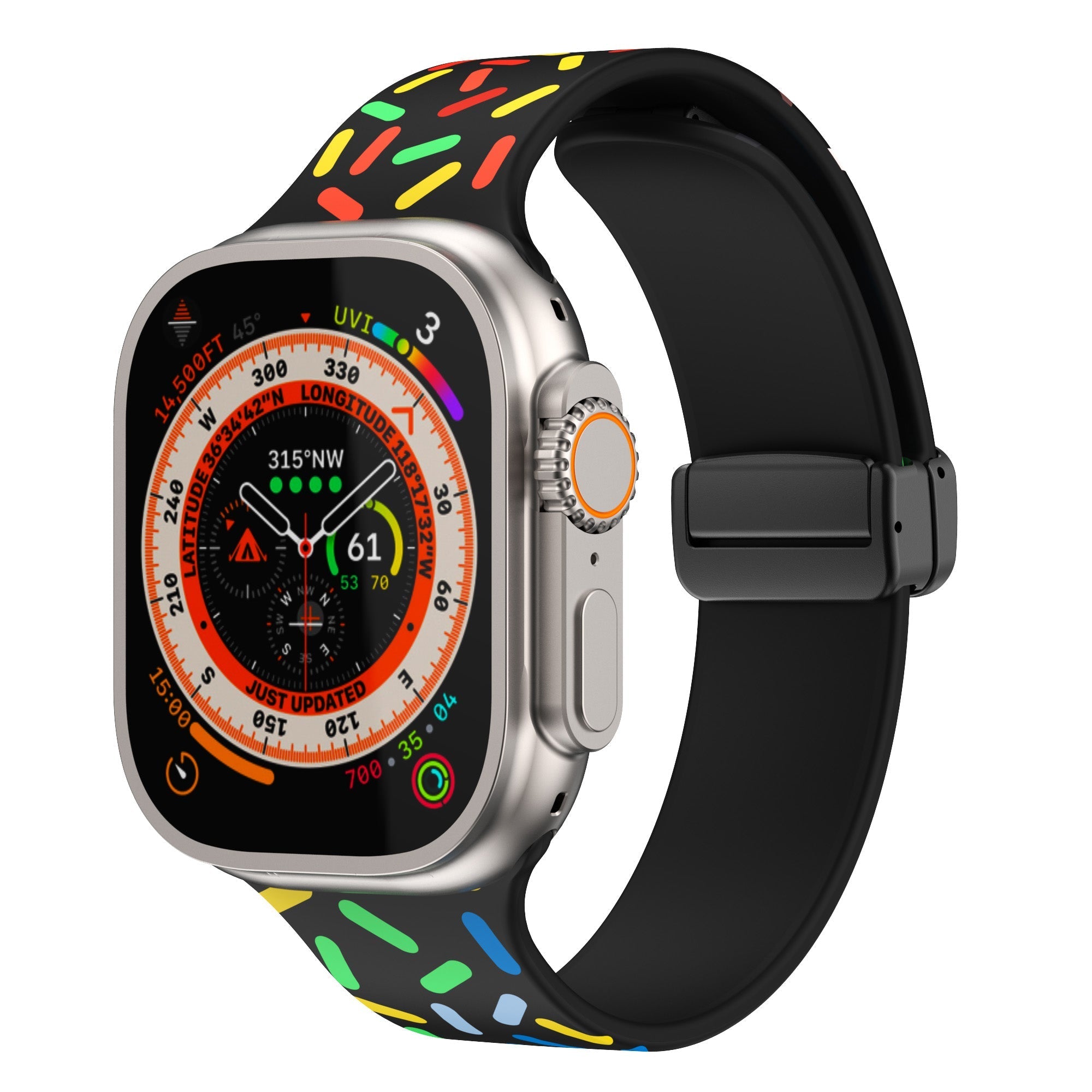 Apple Watch Sports Rainbow Magnetic Folding Buckle (LXMM-024)