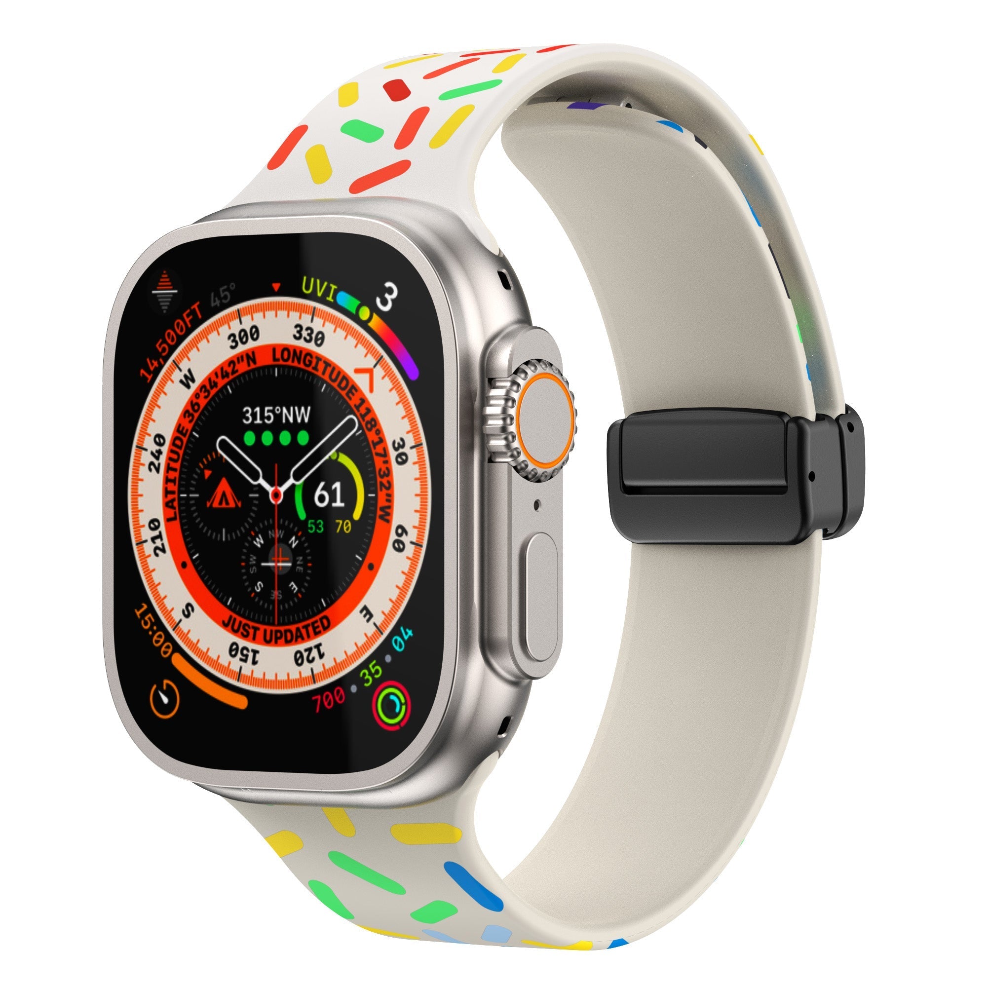 Apple Watch Sports Rainbow Magnetic Folding Buckle (LXMM-024)