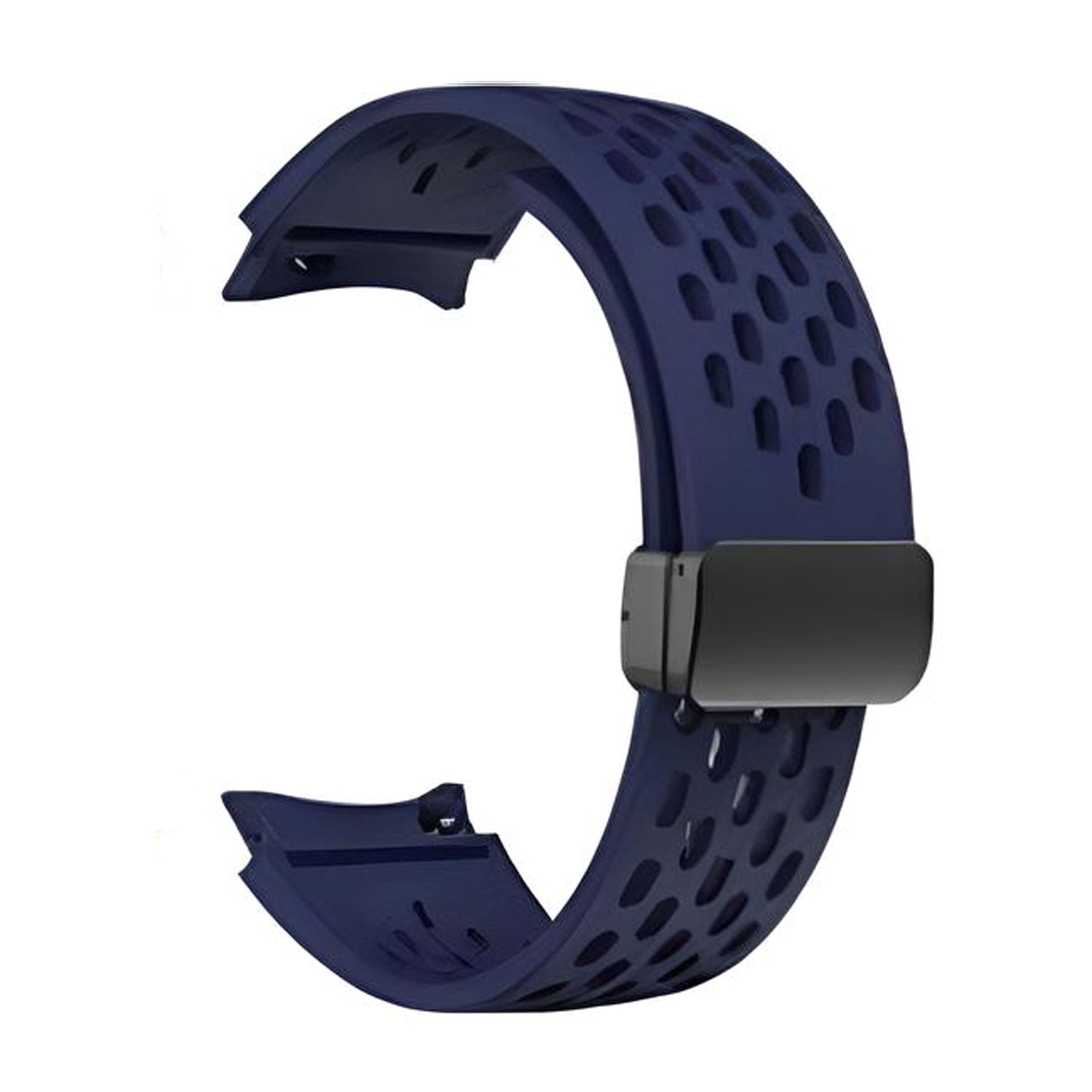 20 mm Quick Release Folding magnetic buckle silicone watch band for Samsung Galaxy Watch 4 Classic/5 Pro/6 Classic (LXMM-030)