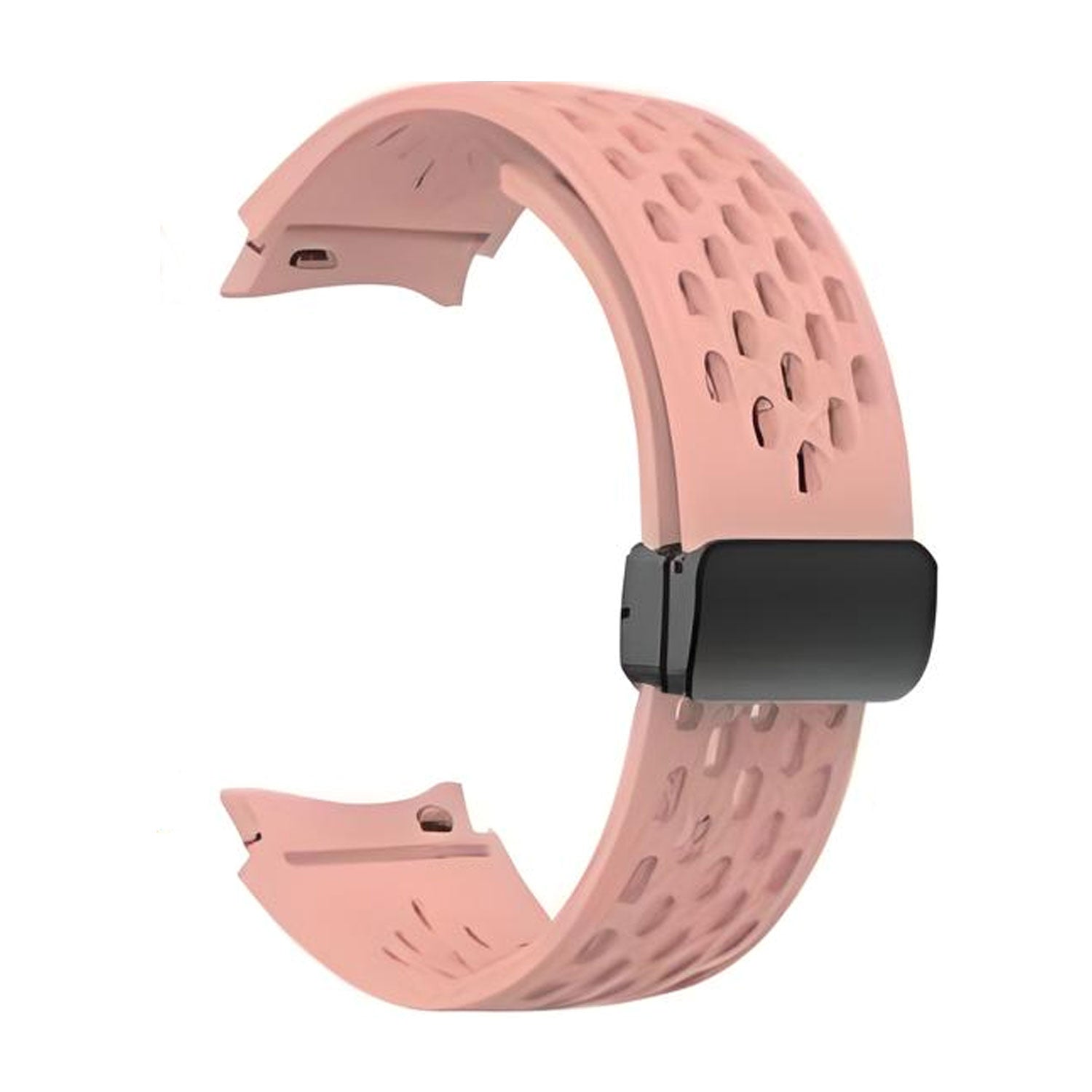 20 mm Quick Release Folding magnetic buckle silicone watch band for Samsung Galaxy Watch 4 Classic/5 Pro/6 Classic (LXMM-030)