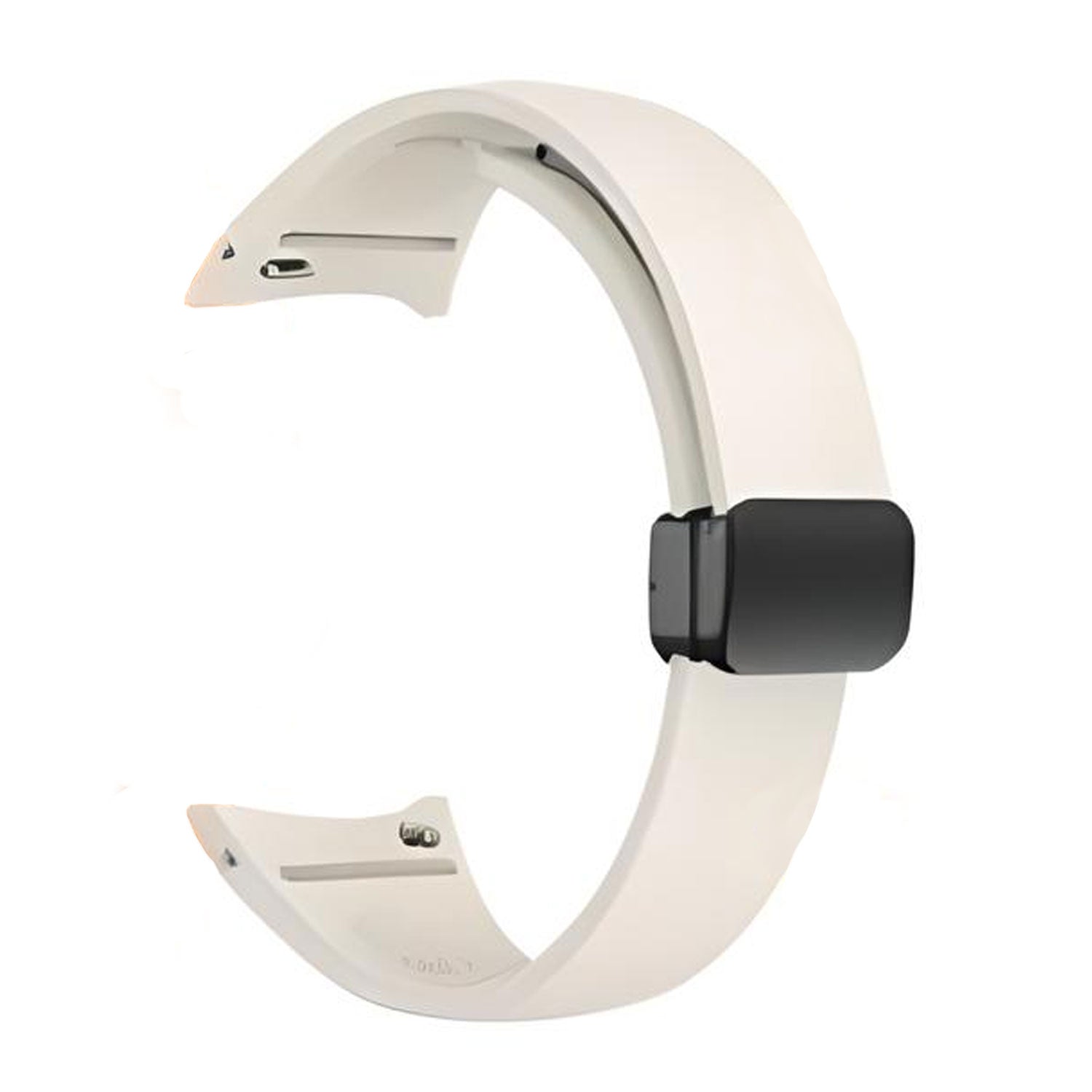 20 mm Quick Release Slim silicone strap +magnetic silver buckles for Samsung Galaxy Watch 4 Classic/5 Pro/6 Classic (LXMM-031)
