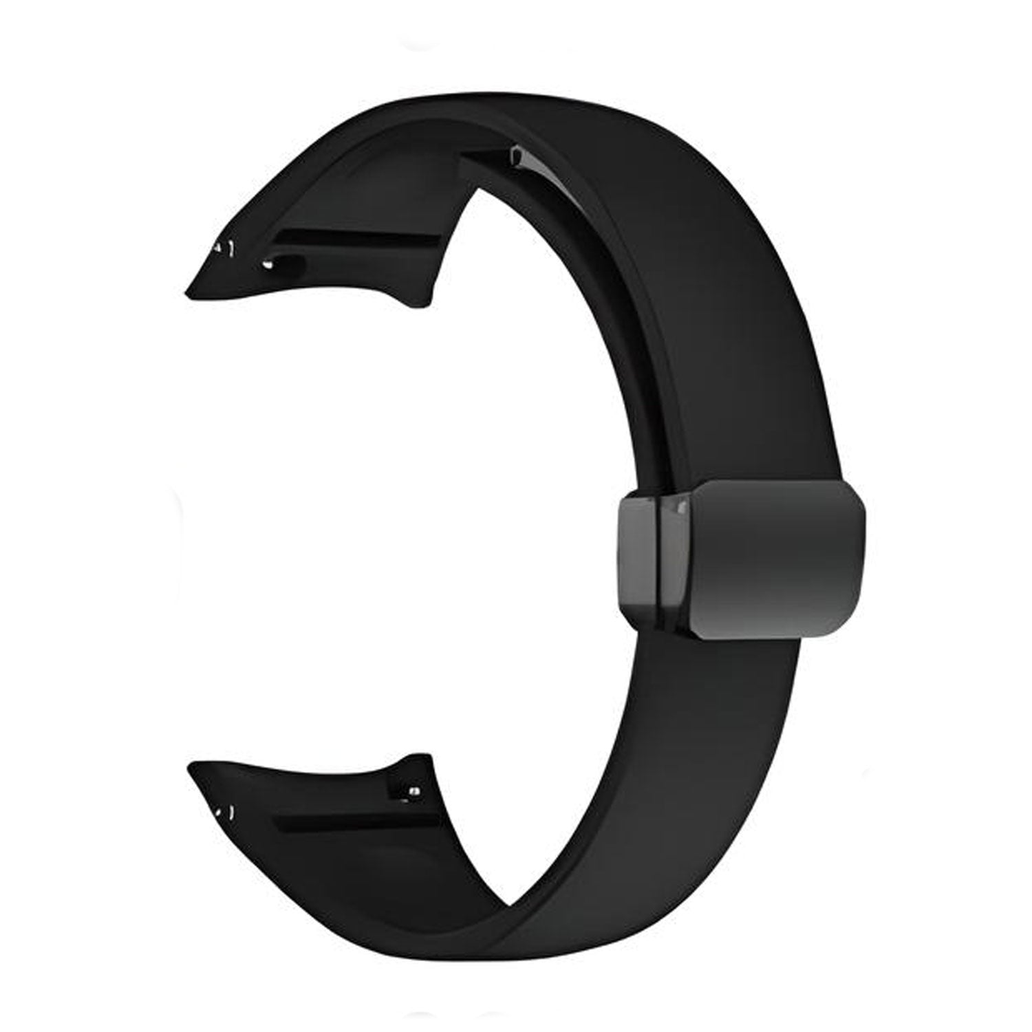 20 mm Quick Release Slim silicone strap +magnetic silver buckles for Samsung Galaxy Watch 4 Classic/5 Pro/6 Classic (LXMM-031)