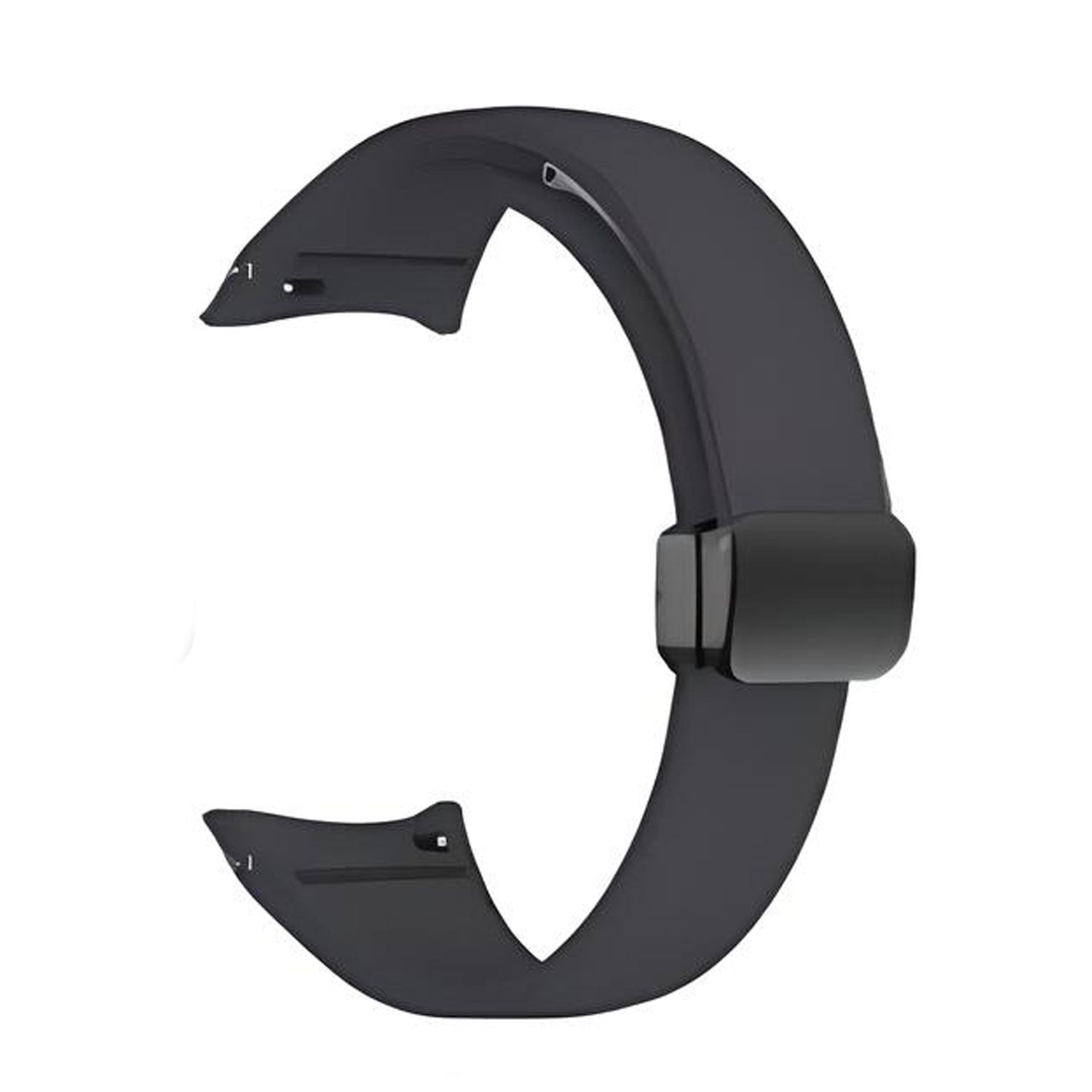 20 mm Quick Release Slim silicone strap +magnetic silver buckles for Samsung Galaxy Watch 4 Classic/5 Pro/6 Classic (LXMM-031)