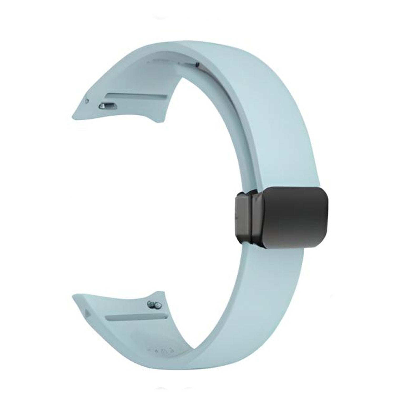 20 mm Quick Release Slim silicone strap +magnetic silver buckles for Samsung Galaxy Watch 4 Classic/5 Pro/6 Classic (LXMM-031)