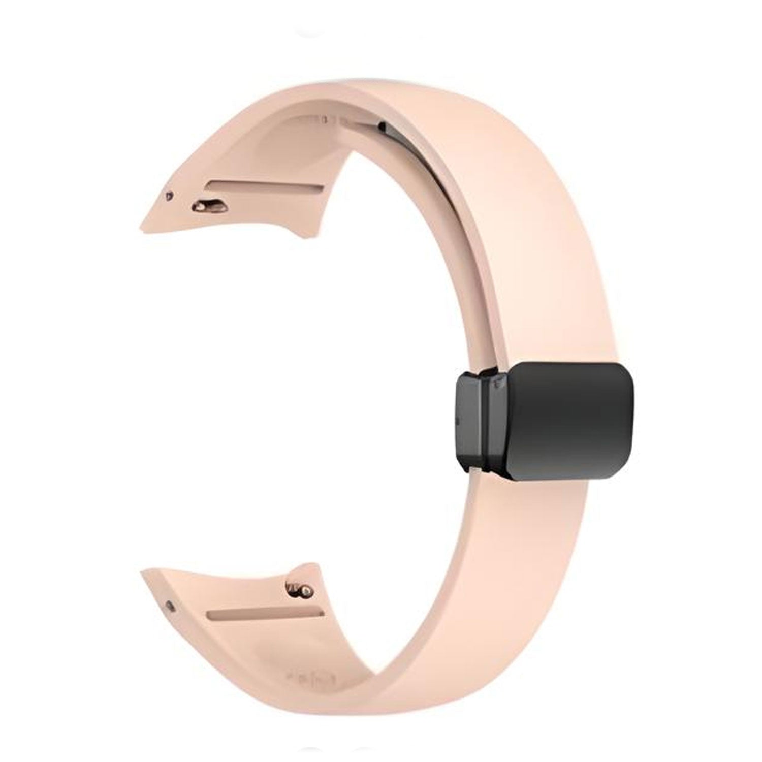 20 mm Quick Release Slim silicone strap +magnetic silver buckles for Samsung Galaxy Watch 4 Classic/5 Pro/6 Classic (LXMM-031)